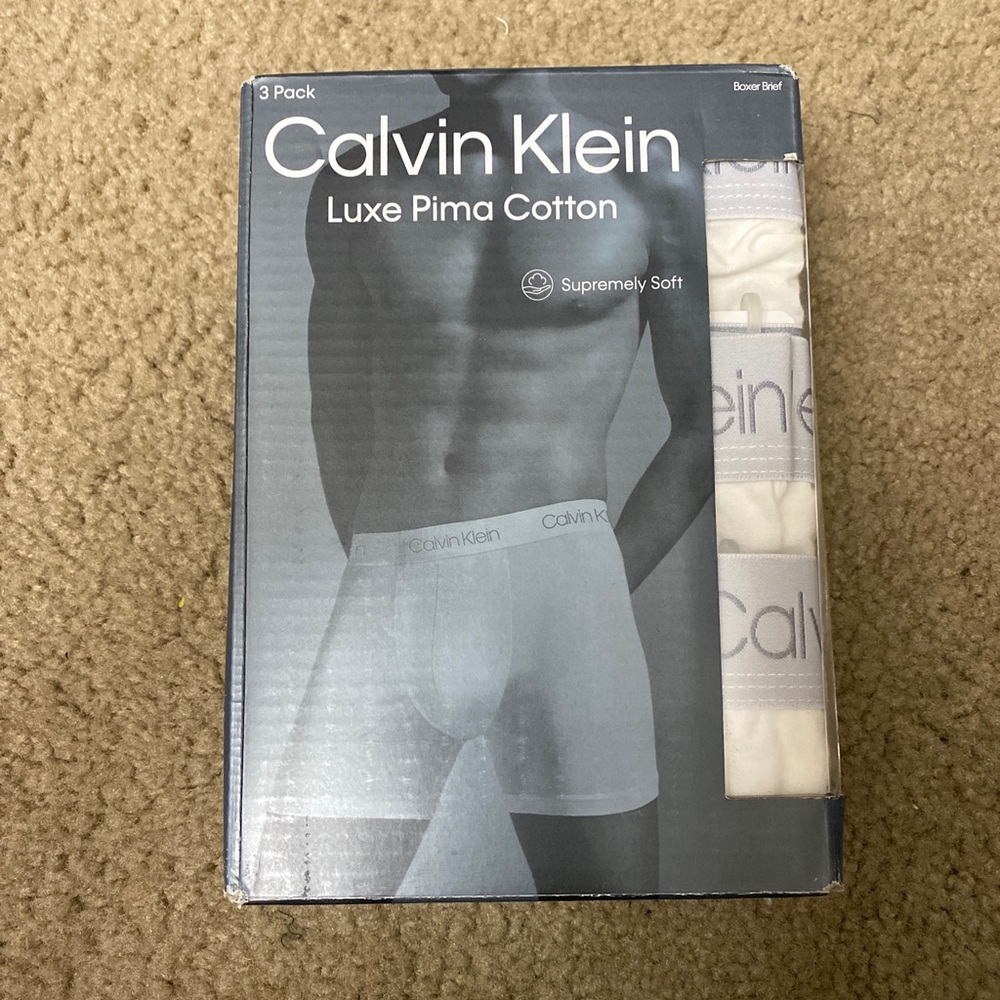 ! New ! Calvin Klein Boxer Brief Luxe Pima Cotton 3 Pack* Fast Shipping*